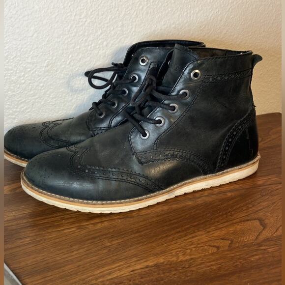 Crevo Mens Boardwalk Lace Up Casual Boots Ankle‎ leather shoe - Picture 3 of 5